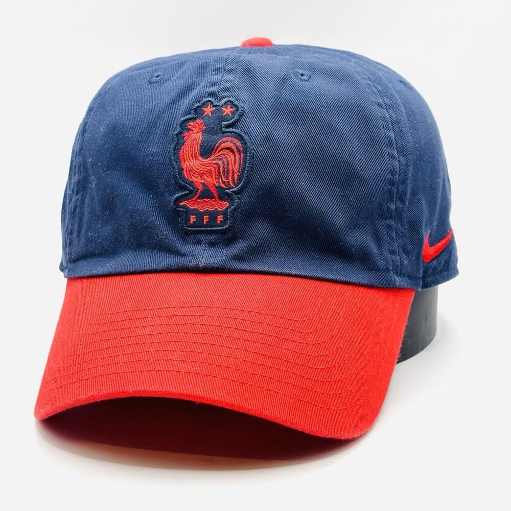 France Soccer Nike Heritage86 Logo Navy & Red Adjustable Hat